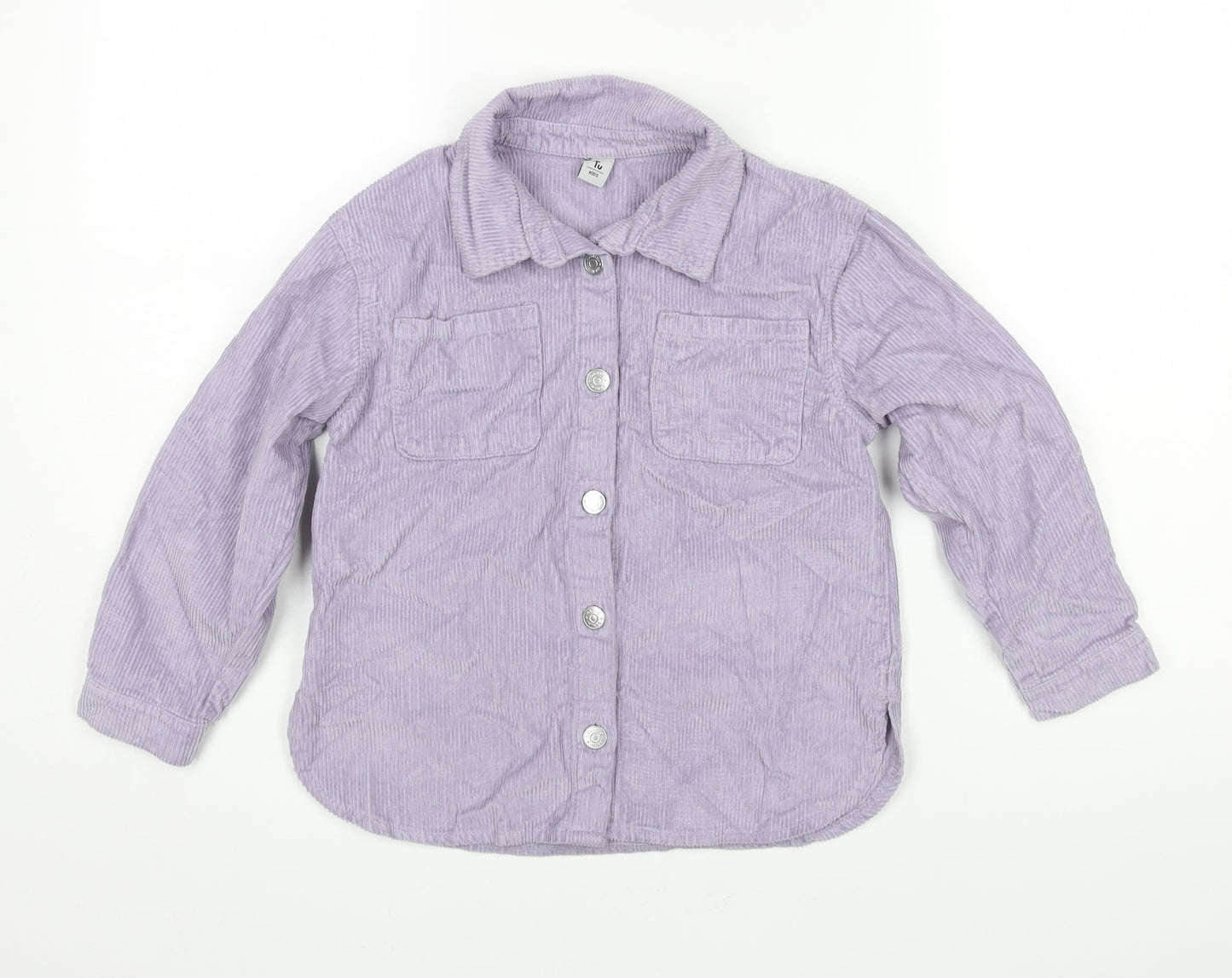 TU Girls Purple Jacket Size 8 Years Button