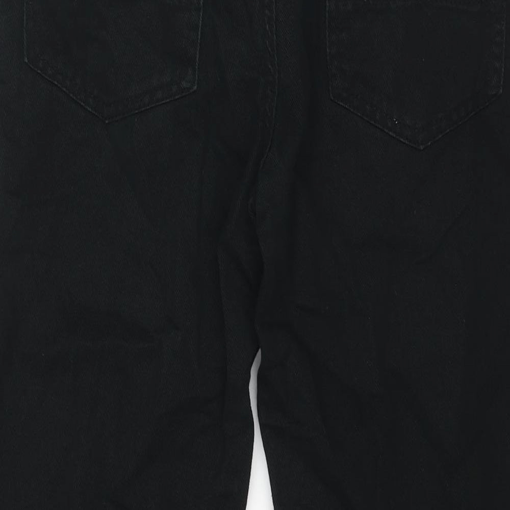 Denim & Co. Mens Black Cotton Straight Jeans Size 32 in L30 in Regular Zip