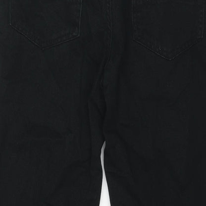 Denim & Co. Mens Black Cotton Straight Jeans Size 32 in L30 in Regular Zip