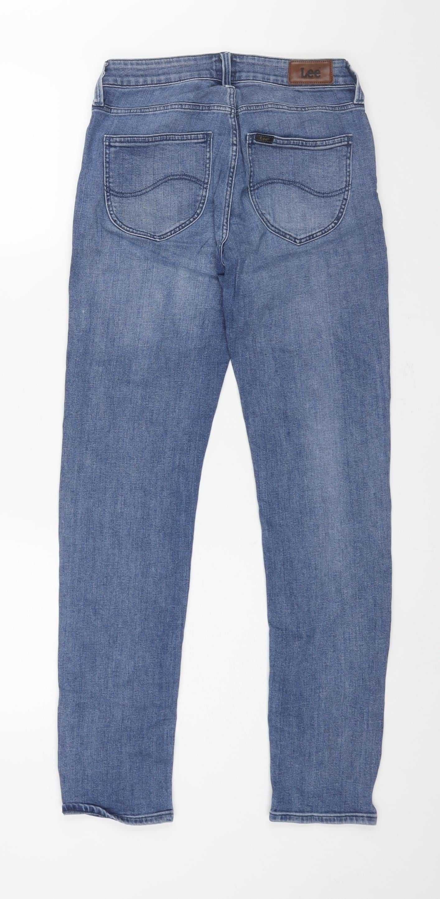 Lee Womens Blue Cotton Skinny Jeans Size 28 in L30 in Regular Zip