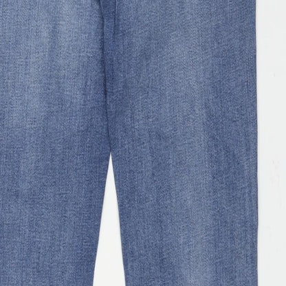 Lee Womens Blue Cotton Skinny Jeans Size 28 in L30 in Regular Zip