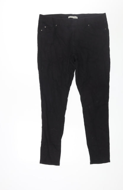 Denim & Co. Womens Black Cotton Jegging Jeans Size 16 L30 in Regular