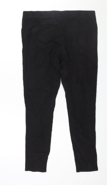 Denim & Co. Womens Black Cotton Jegging Jeans Size 16 L30 in Regular