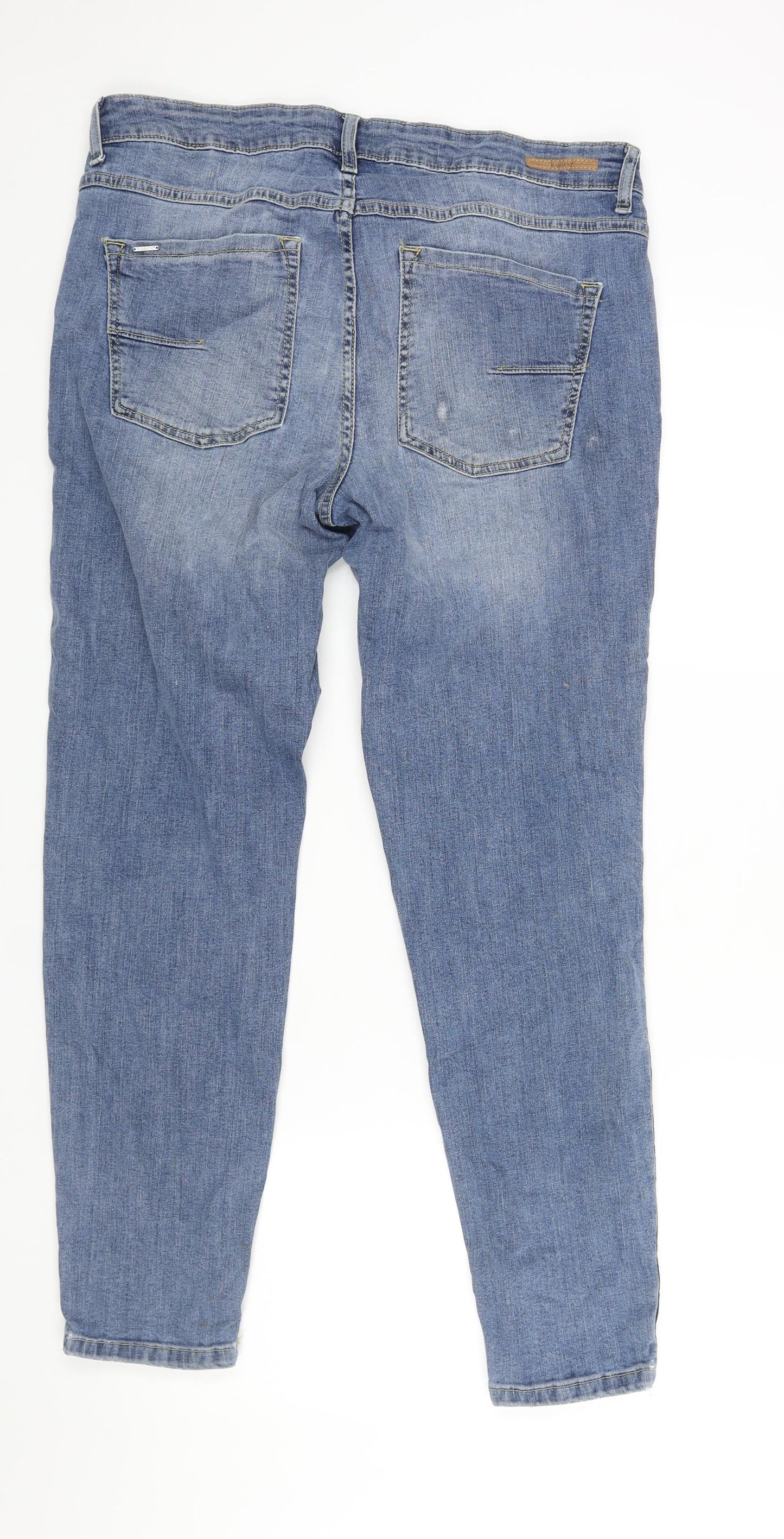 b.young Womens Blue Cotton Skinny Jeans Size 34 in L28 in Regular Zip - Taped Sides