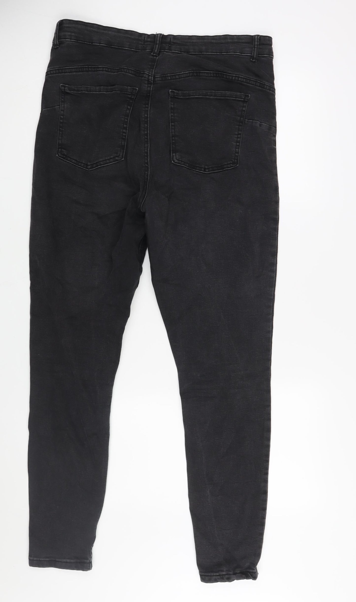 Denim & Co. Womens Black Cotton Skinny Jeans Size 16 L27 in Regular Zip