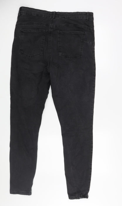 Denim & Co. Womens Black Cotton Skinny Jeans Size 16 L27 in Regular Zip