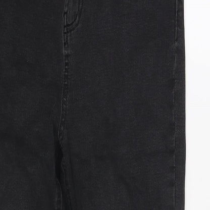Denim & Co. Womens Black Cotton Skinny Jeans Size 16 L27 in Regular Zip