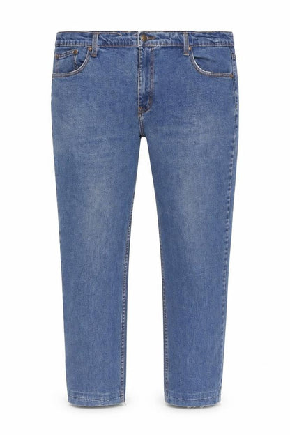 Mens UK Size 42 in Cotton Traders Regular Fit Tapered Blue Jeans