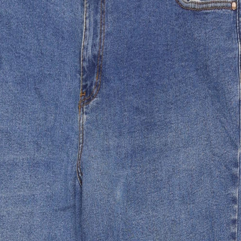 Cotton Traders Mens Blue Cotton Tapered Jeans Size 42 in L26 in Regular Zip