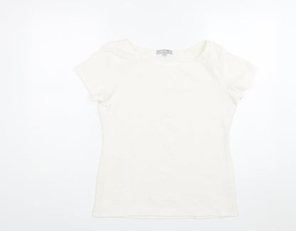 Womens UK Size 12 Per Una White Basic Blouse
