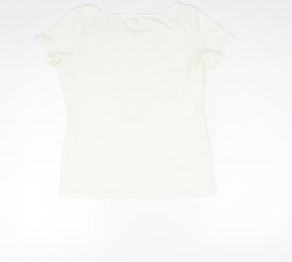 Womens UK Size 12 Per Una White Basic Blouse