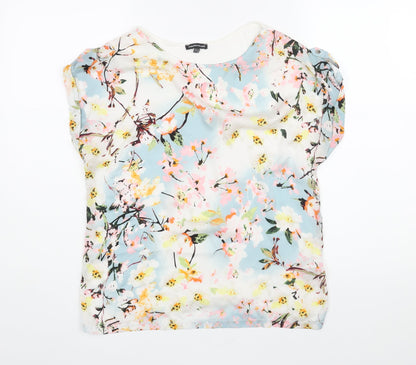 Womens UK Size 12 Warehouse Multicoloured Basic Blouse