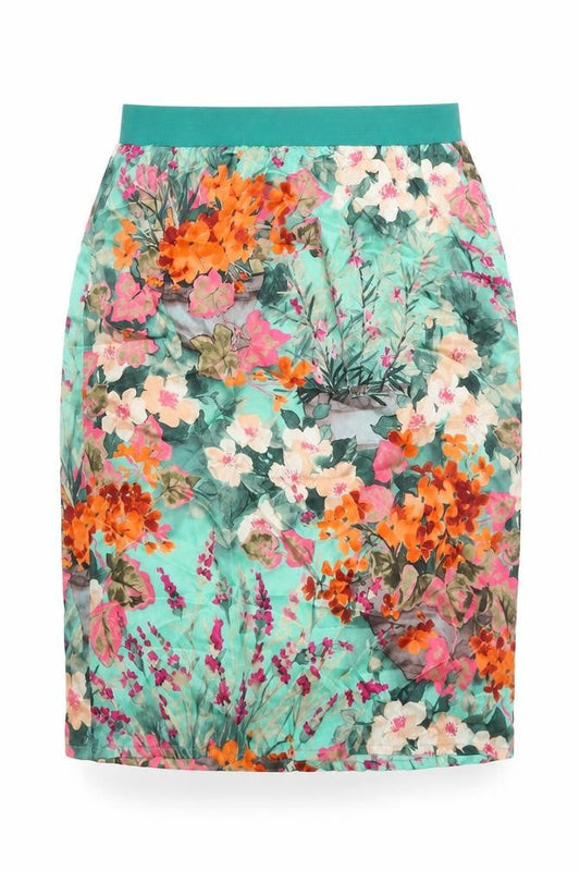 Ene Womens Multicoloured Floral Polyester Straight & Pencil Skirt Size XS