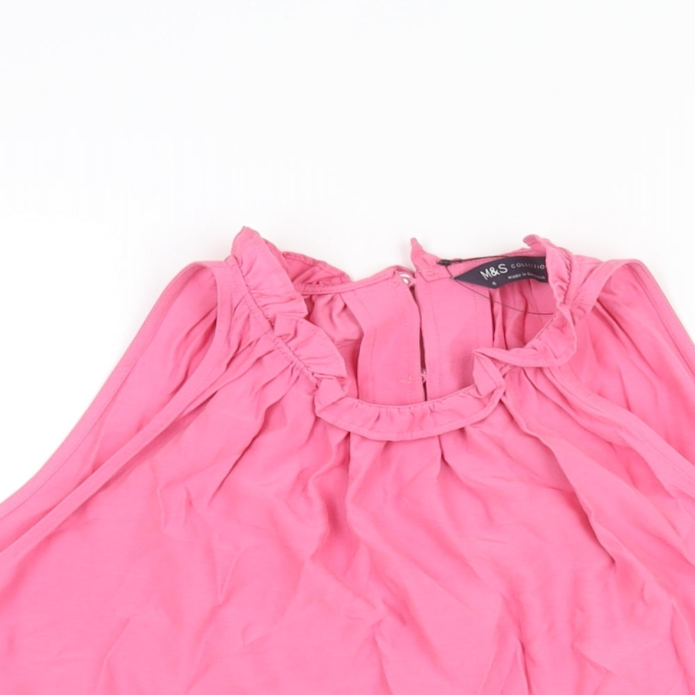 Womens UK Size 16 Marks and Spencer Pink Camisole Blouse