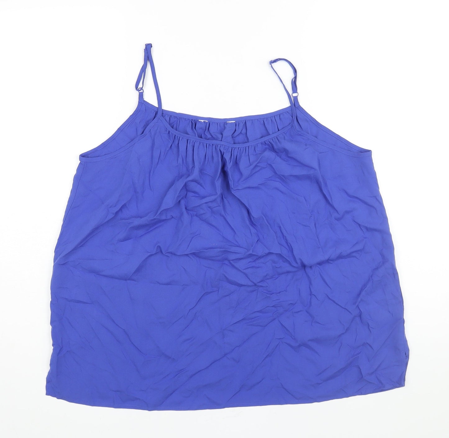 Womens UK Size 14 Marks and Spencer Blue Basic Blouse