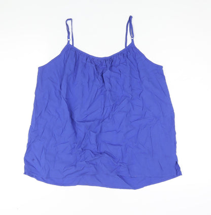 Womens UK Size 14 Marks and Spencer Blue Basic Blouse