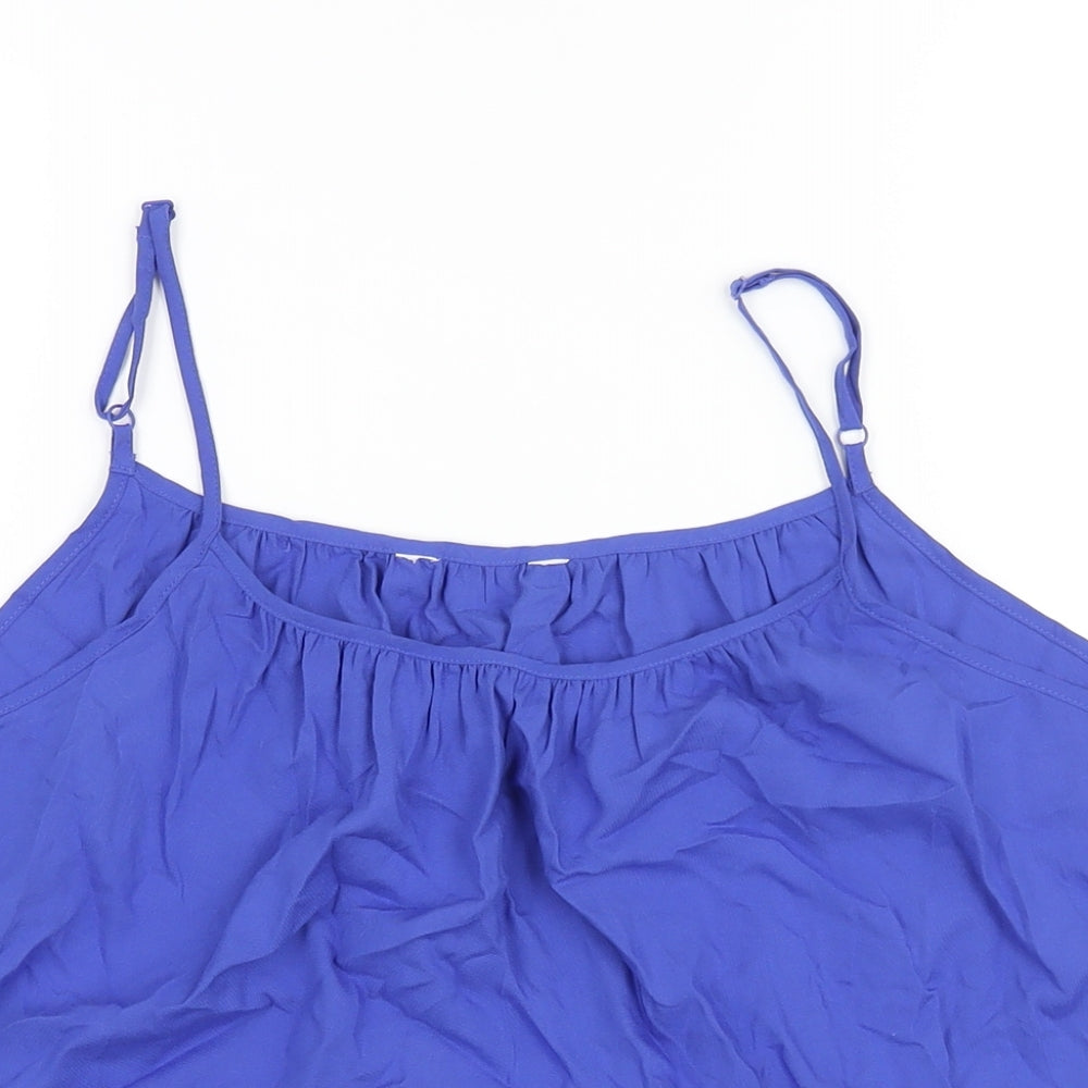 Womens UK Size 14 Marks and Spencer Blue Basic Blouse