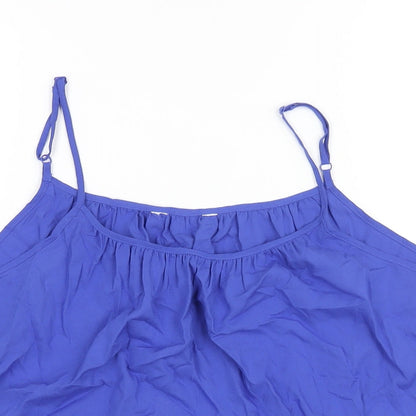 Womens UK Size 14 Marks and Spencer Blue Basic Blouse