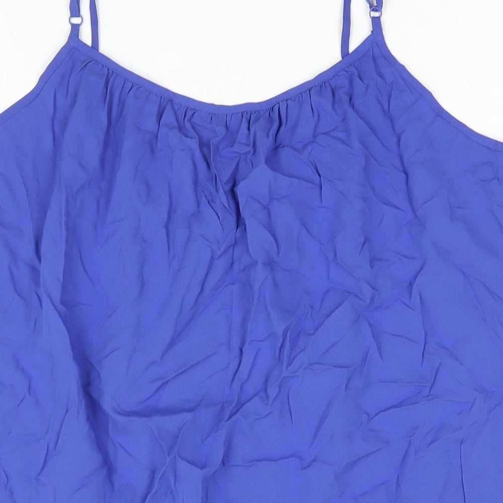 Womens UK Size 14 Marks and Spencer Blue Basic Blouse