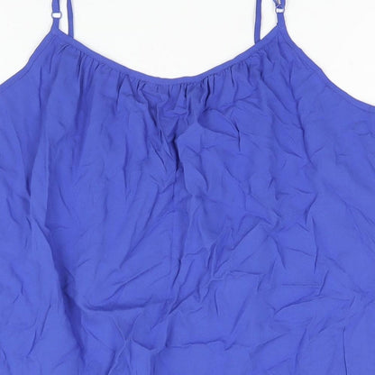 Womens UK Size 14 Marks and Spencer Blue Basic Blouse