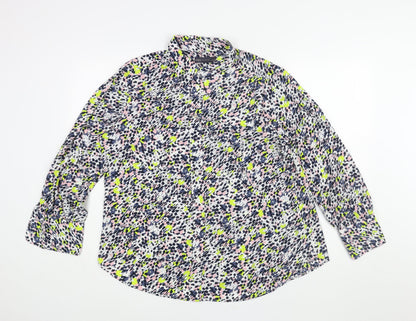 Womens UK Size 16 Marks and Spencer Multicoloured Basic Button-Up