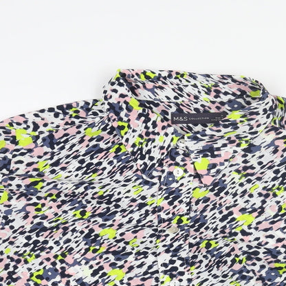 Womens UK Size 16 Marks and Spencer Multicoloured Basic Button-Up