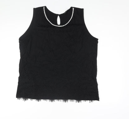 Womens UK Size 20 Dorothy Perkins Black Camisole Blouse
