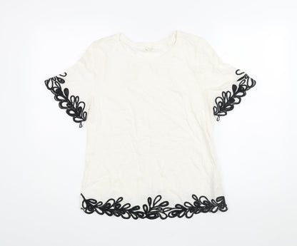Womens UK Size 8 Per Una Ivory Basic Blouse
