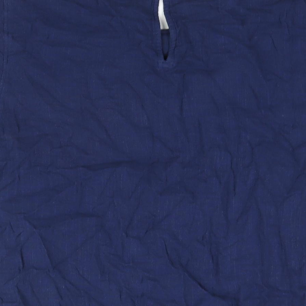 Womens UK Size 14 Marks and Spencer Blue Basic Blouse