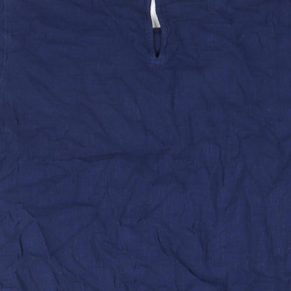 Womens UK Size 14 Marks and Spencer Blue Basic Blouse