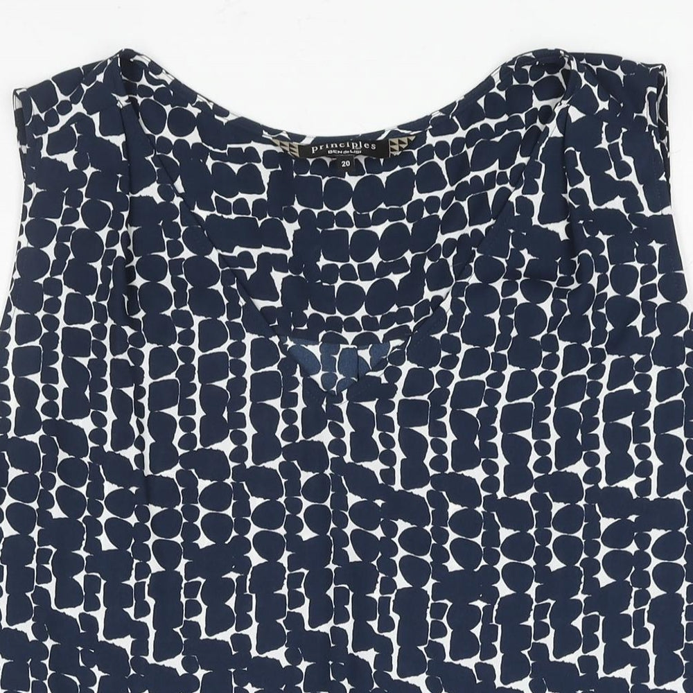 Womens UK Size 20 Principles Blue Camisole Blouse