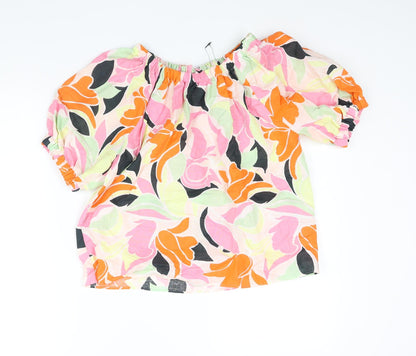 Womens UK Size 8 Marks and Spencer Multicoloured Basic Blouse