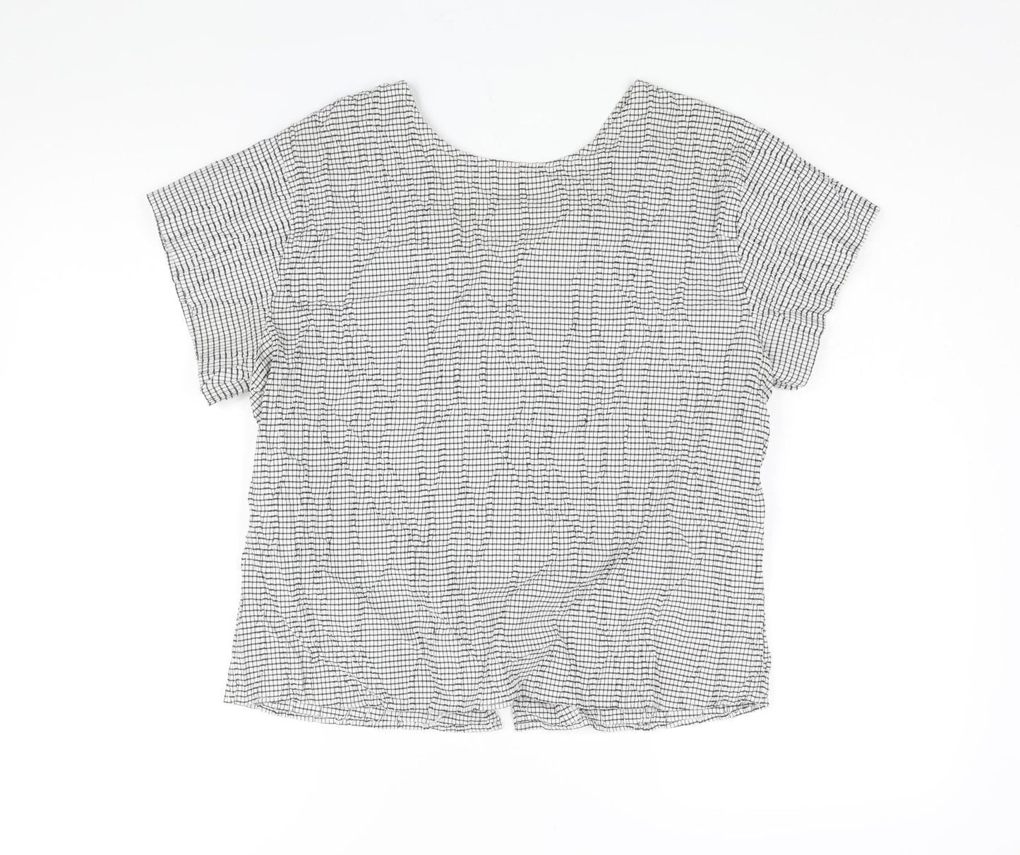 Womens UK Size L Zara Grey Basic Blouse