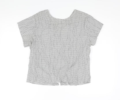 Womens UK Size L Zara Grey Basic Blouse