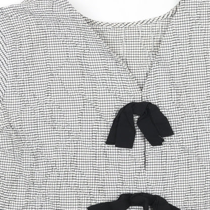 Womens UK Size L Zara Grey Basic Blouse