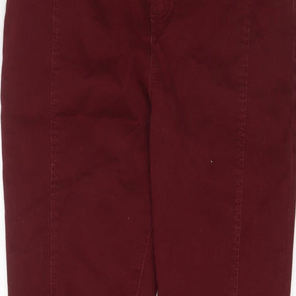 Womens UK Size 10 F&F Regular Fit Skinny Red Jeans