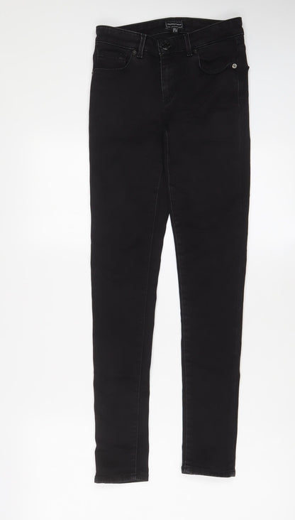 Womens UK Size 8 Warehouse Regular Fit Skinny Black Jeans