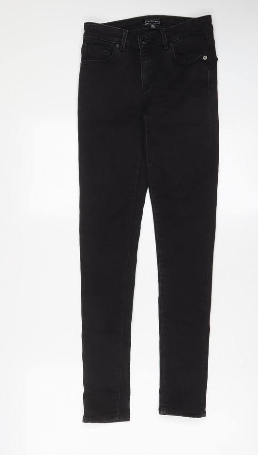 Womens UK Size 8 Warehouse Regular Fit Skinny Black Jeans