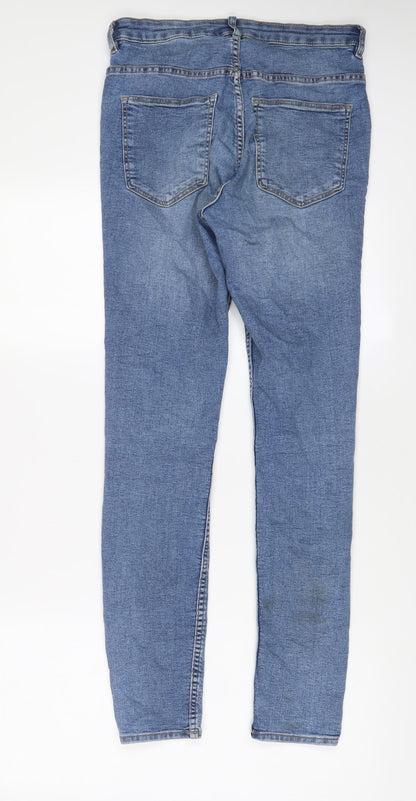 Womens UK Size 12 H&M Regular Fit Skinny Blue Jeans