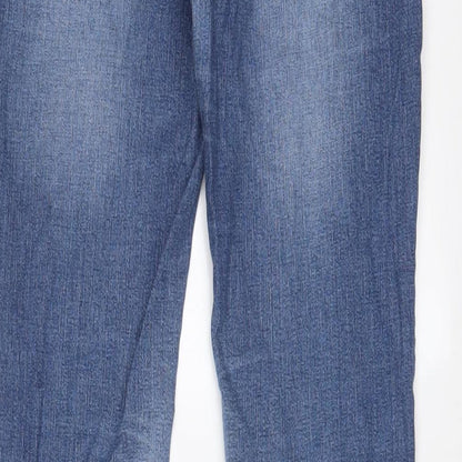 Essential Jeans Womens Blue Cotton Tapered Jeans Size 28 in L31 in Regular Zip