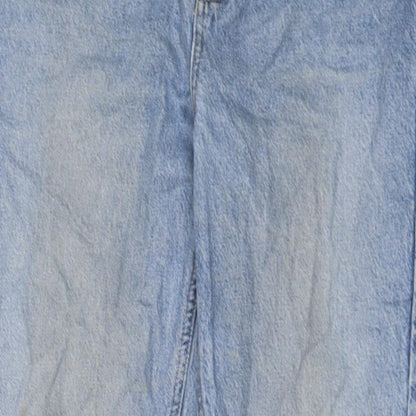 Topshop Womens Blue Cotton Mom Jeans Size 30 in L32 in Regular Zip