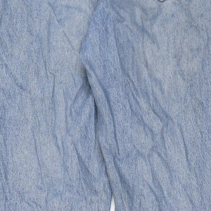 Topshop Womens Blue Cotton Mom Jeans Size 30 in L32 in Regular Zip