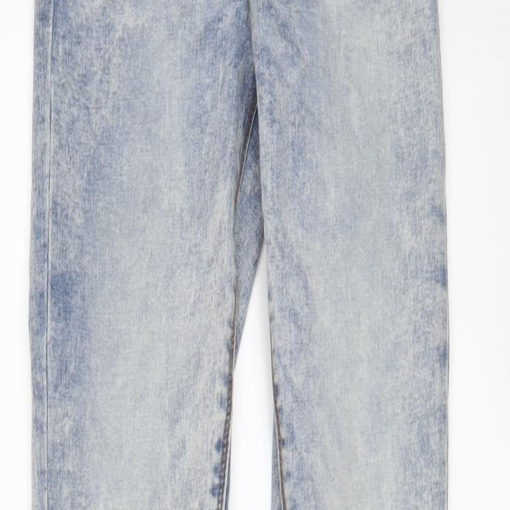 Denim & Co. Womens Blue Cotton Skinny Jeans Size 8 L30 in Regular Zip