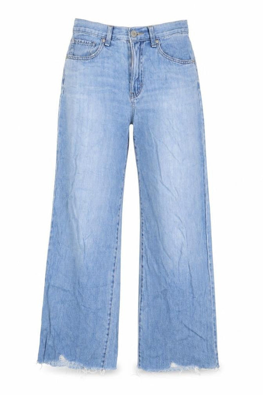Womens UK Size 23 in Uniqlo Regular Fit Wide-Leg Blue Jeans