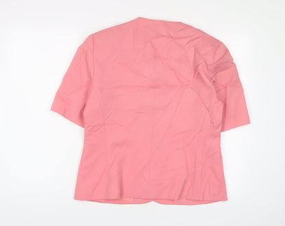 Classic Womens Pink Jacket Blazer Size 16 Button