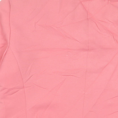 Classic Womens Pink Jacket Blazer Size 16 Button
