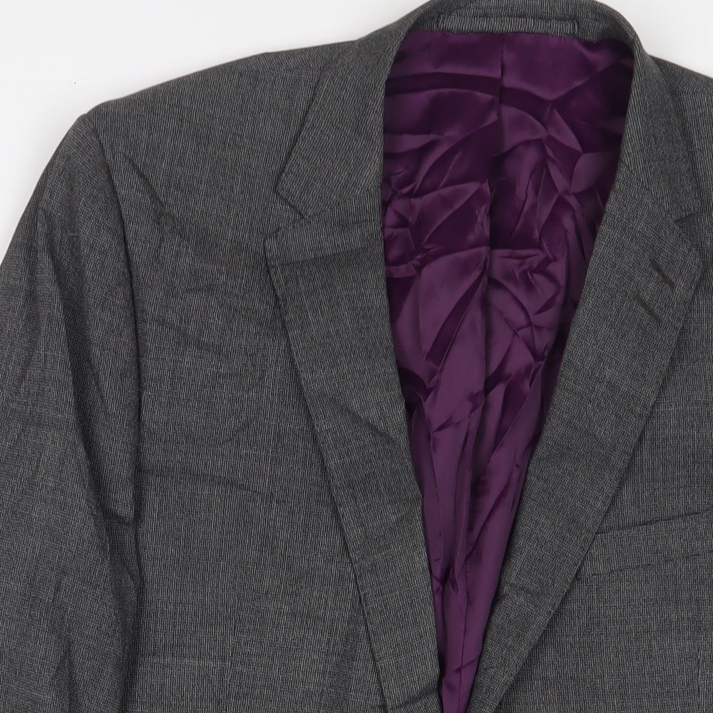 Autograph Mens Grey Wool Jacket Suit Jacket Size 42 Regular
