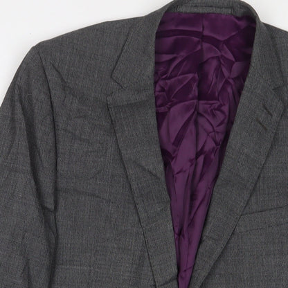 Autograph Mens Grey Wool Jacket Suit Jacket Size 42 Regular