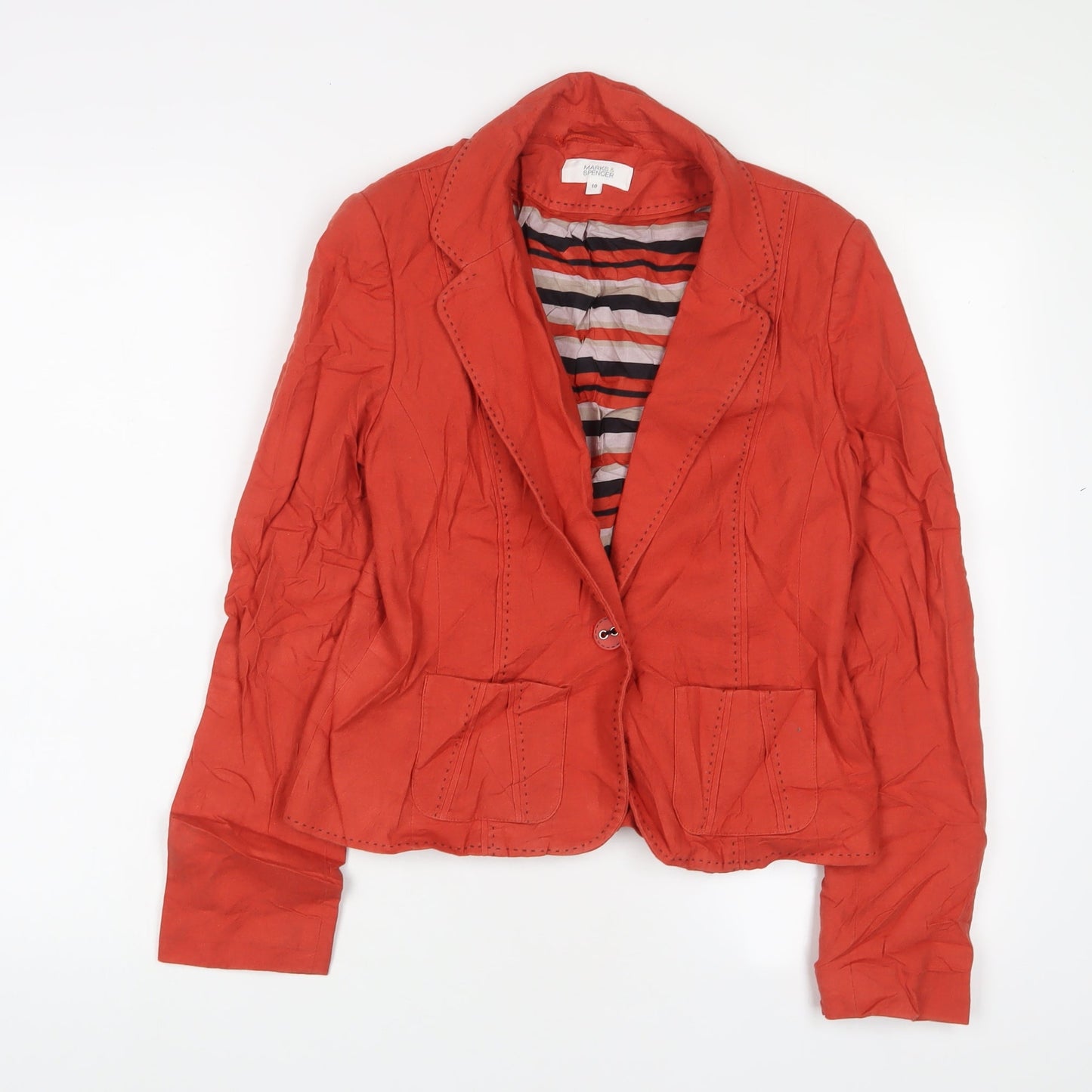 Womens UK Size 10 Marks and Spencer Red Jacket