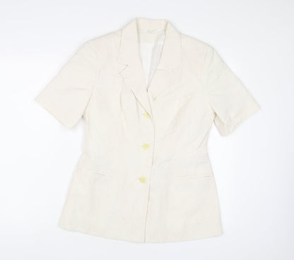 C&A Womens Beige Jacket Blazer Size 12 Button